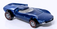 Vintage 1968 REDLINE Hot Wheels Turbofire USA Diecast Toy Car Metallic Blue
