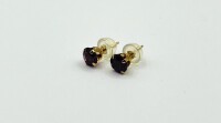 14KT Yellow Gold Natural Garnet (1.3ct) Earrings, Retail $450.00. Garnet is the birthstone for January.