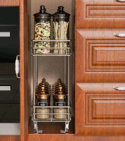 New In Box | Roomtec Double-Layer Pull-Out Spice Basket | Perfect For Narrow Cabinets | See Photos For Measurements