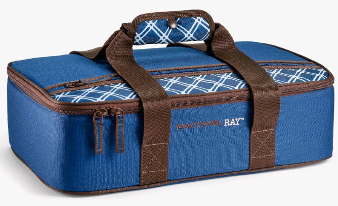 New | Rachel Ray Pack&Go Expandable Lasagna Lugger | 16.5&rdquo; x 10.5&rdquo; x 4&rdquo;and fits most 9&rdquo; x 13&rdquo; casserole & baking dishes.