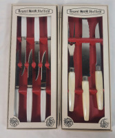 Vintage Regent Sheffield Steak Knife & Carving Cutlery Set in Original Box
