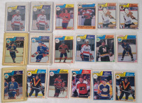 1983-84 O Pee Chee NHL Hockey Trading Card Singles , 18 Trading Cards