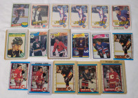1980 - 1989 O Pee Chee NHL Hockey Rookie Trading Card Singles , 17 Rookie Trading Cards
