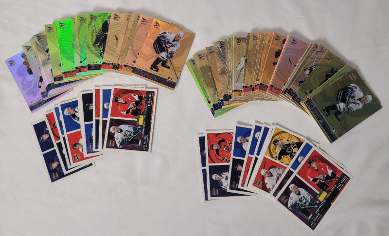 Two (2) 2001 - 2002 McDonald's Pacific Prizm NHL Hockey Sets w/Home Town Pride Subset (complete) . Missing Card #32 from both base sets