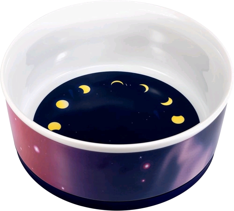 New in Box LEASHBOSS Ceramic Pet Bowl with Silicone Base : Space Design for Ned-Large Dogs | Holds 10 Cups / 8.8" Diameter &times; 3.5" Tall
