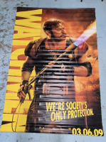 2009 WATCHMEN Large Vinyl Double Sided Cinema Banner . Measures 95.5" L & 59" W