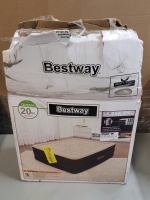 Bestway Queen Blow-Up Air Mattress w/Built-in Pump , Measures 80"&times;60"&times;20" . Store Return . R & T will Honor 5-Day Return on Mattress from Pickup Date
