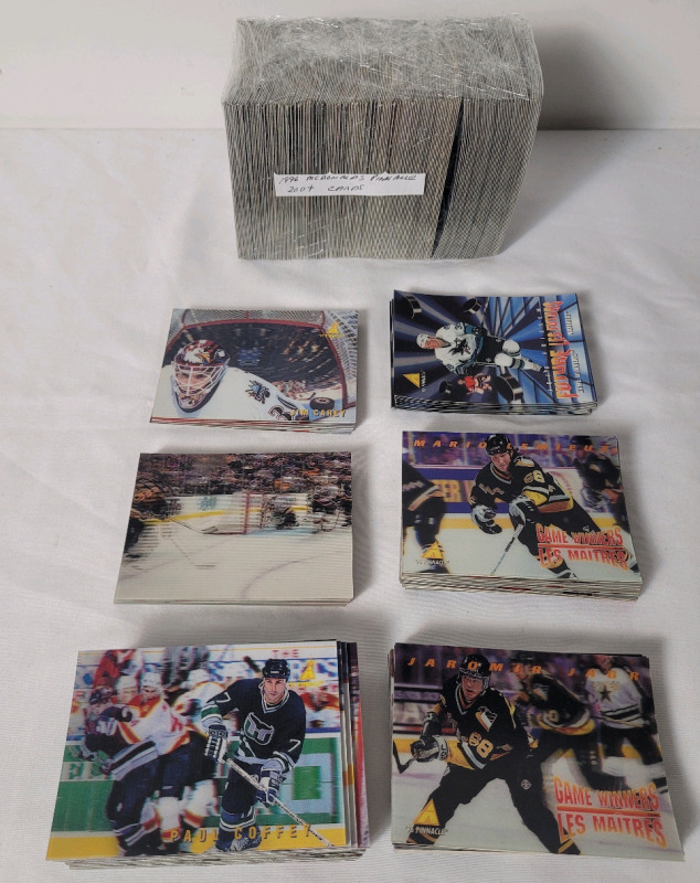 1996 - 1997 McDonald's Pinnacle 3D NHL Hockey Trading Cards Cards . 1997 Complete Set , 1996 Missing Card #2 plus 200+ Singles .