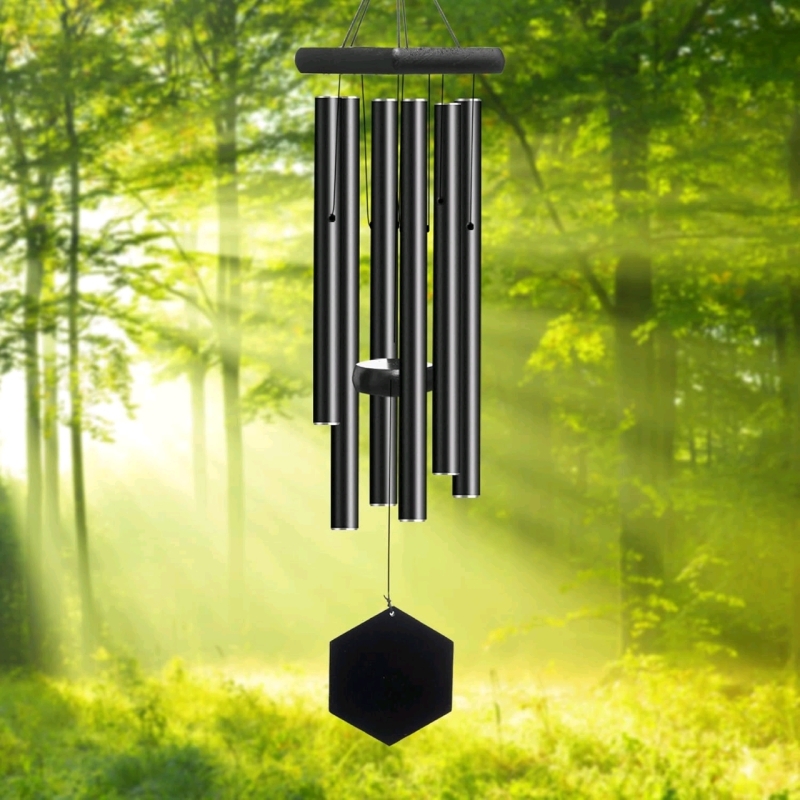 New in Box - Jaspond Wind Chimes Deep Tone Black