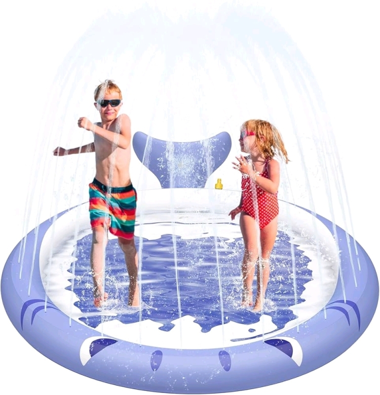 New OZMI Inflatable Shark Kiddie Oil Sprinkler Splash Pad