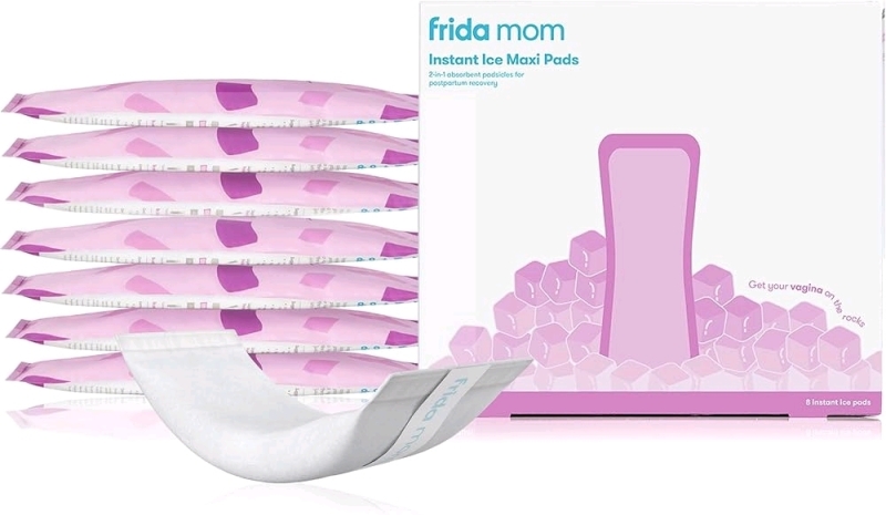 New in Box - FRIDA MOM 8-Pack Instant Ice Maxi Pads : 2-in-1 Absorbent Padscicles for Postpartum Recovery