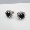 Sterling Silver Natural Blue Sapphire (5.78ct) with CZ 2.40ct) Earring, W/A $985.00. - 3
