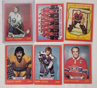1972 - 73 O Pee Chee NHL Hockey Trading Card Singles , Six (6) Trading Cards