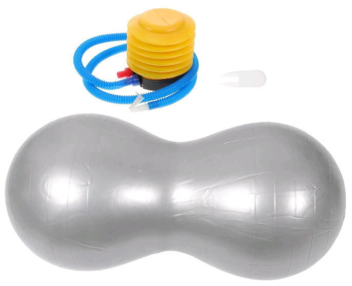 New | Grey Peanut Exercise and Yoga Balance Ball | See Photos For Measurements