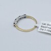 10KT Yellow and White Gold Natural Blue Sapphire (0.40ct) and Diamond (0.03ct) Ring, Size 6.5, W/A $1100.00. Sapphire is the birthstone for September. - 2