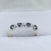 10KT Yellow and White Gold Natural Blue Sapphire (0.40ct) and Diamond (0.03ct) Ring, Size 6.5, W/A $1100.00. Sapphire is the birthstone for September. - 3