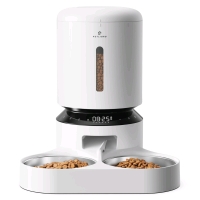 New in Box - PETLIBRO Granary 5L Camera Monitoring Automatic Pet Feeder with Double Food Tray : PLAF203, White | Retails Over $200!