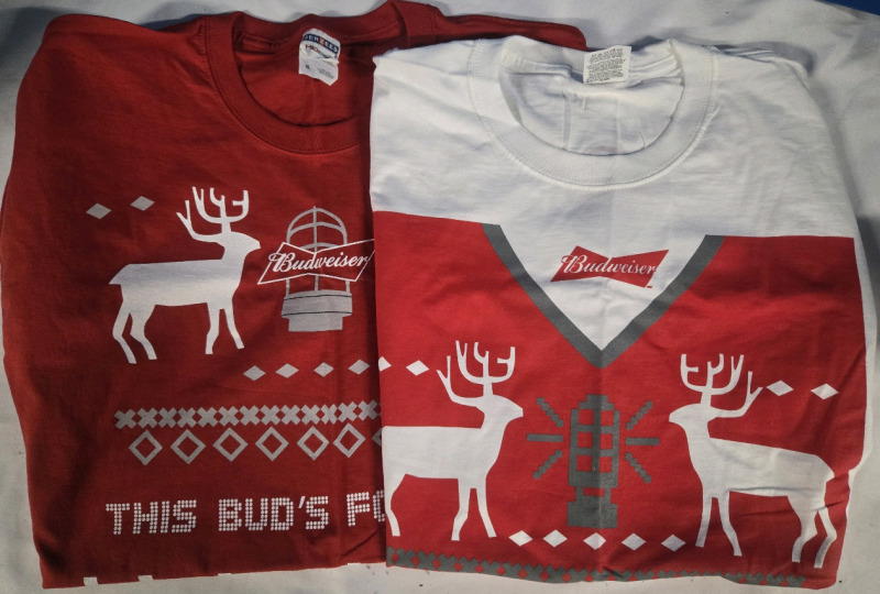2 New | Size Large- Extra Large Budweiser T Shirts