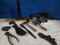 10 Pcs | Appears To Be Vintage Shoe Cobbler Kit | Largest Pc Measures 12" x 12" x 3.5"