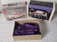 AMT Chevrolet Cameo Pick-Up , Testors Ford Model T & Revell Plymouth Prowler Model Kits . All Three (3) Models Have Been Started .