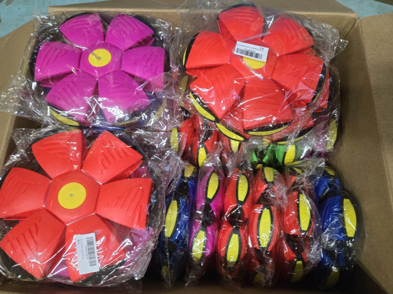 28 New | Assorted Colour Flying Saucer Dog Toy 9" Dia