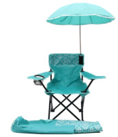 New | Beachbaby Kid's Fold-Up Chair w/ Detachable Umbrella and Carry Bag | Carry Bag Measures 30"