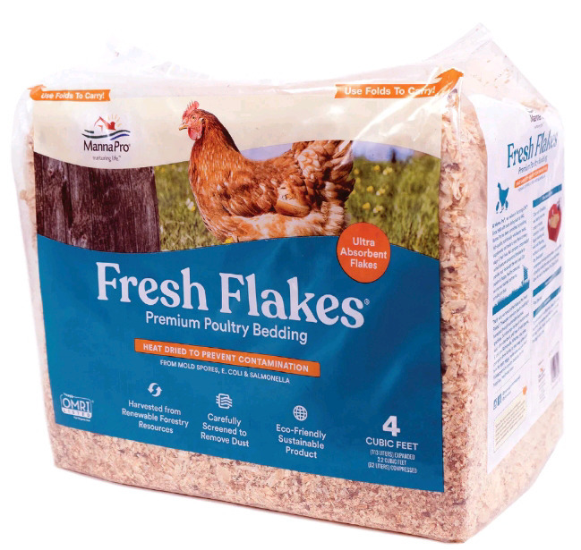 New | 4 Cubic ft of MannaPro Ultra Absorbent Fresh Flakes Premium Poultry Bedding