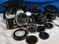 Vintage Minolta SRT101 Camera with Case & Lens Made in Japan