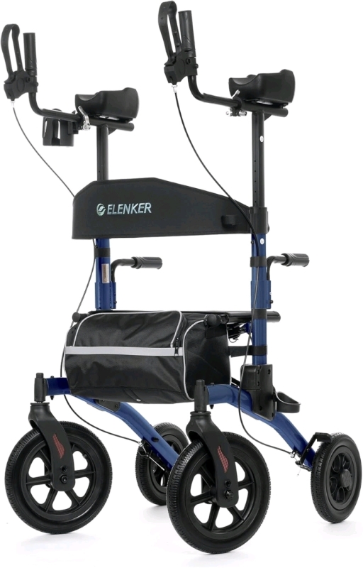 New In Box ELENKER All-Terrain Upright Rollator Walker Retails for $665!