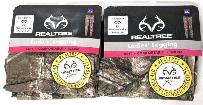 2 New Size XL Women's REAKTREE Ladies Camouflage Leggings