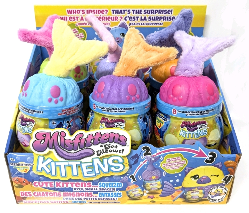 6 New MISFITTENS Kittens Series 2 : MerKittens Cute Kittens Squeezed into Tight Spaces