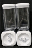 4 New Large 2.3L Plastic Storage Containers with Lids