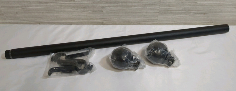 As New Window Curtain Rod 24" - 48" Long with Wall Brackets