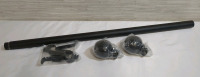 As New Window Curtain Rod 24" - 48" Long with Wall Brackets