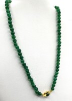 Natural Green Onyx (90.67ct) Necklace, W/A $750.00.
