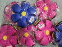 7 New | Assorted Colour Flying Saucer Dog Toy 9" Dia