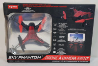 Syma Sky Phantom 4-CH Remote Control Drone w/Camera . Android & Apple Compatible . Untested