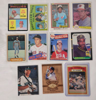 1970 - 1992 MLB Baseball All-Stars Rookie Trading Cards & 1972 Carl Tastrzemski Trading Card . 11 Trading Cards