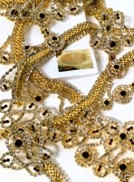 24K Gold Plated 17-Piece Geetanjali She Bridal Jewelry Collection : 6 Necklaces, 8 Hair Pins, 3 Others | See Description