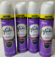 4 new (8.3 oz) cans glade Tranquil Lavender & aloe air freshener