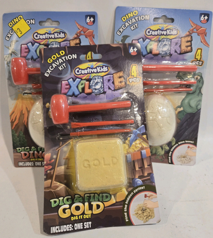3 New | Creative Kids Dig & Find Dino & Gold