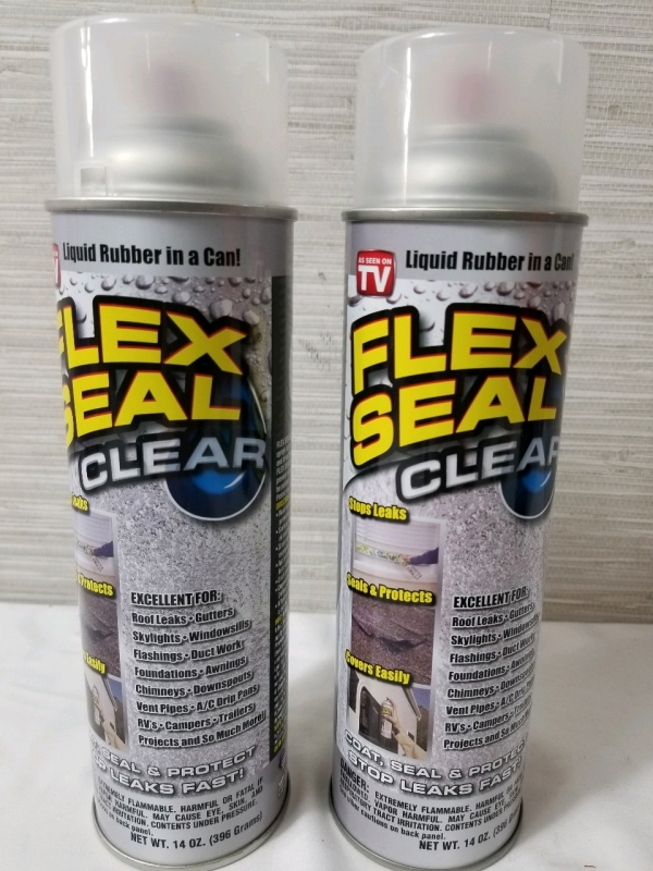 2 new (14 oz) cans of FLEX SEAL LIQUID RUBBER