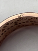 Stamped 14K Rose Gold Diamond Ring Band - 3