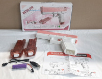 New Electric Continuous Emission Glock Water Gun w/ 2 Removable Water Magazines, USB Cable, 3.7v Battery & Operating Manual