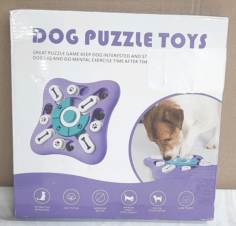 New in Box Dog Puzzle Toy Slow Feeder, 10.24"&times;10.24"