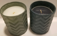 2 new MOSAIC BATH & SPA 16.9 oz hand poured scented candles "Velvet Tuberose" measure 5" tall