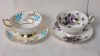 Paragon " Sky Blue and Gold " & " Valentine " Cup and Saucer Sets . All Cups and Saucers Ring True