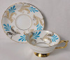 Paragon " Sky Blue and Gold " & " Valentine " Cup and Saucer Sets . All Cups and Saucers Ring True - 2