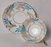 Paragon " Sky Blue and Gold " & " Valentine " Cup and Saucer Sets . All Cups and Saucers Ring True - 3