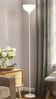 New in Box | 71" Catalina Lighting: Light Floor Lamp w/ Frosted White Shade and Satin White Finish | *Retails $120*